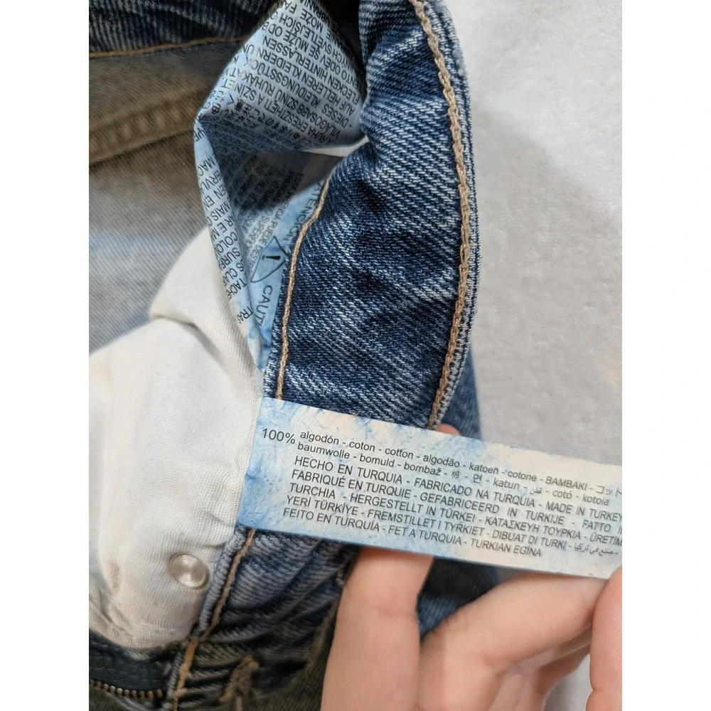 Zara blue denim straight leg jeans size 6 - Picture 7 of 8
